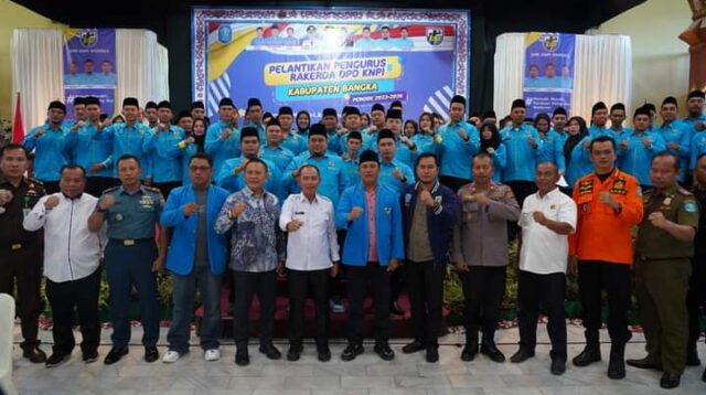 Ketua DPRD Babel Herman Suhadi Hadiri Pelantikan Pengurus DPD KNPI Kabupaten Bangka Periode 2023-2026. (Foto: Kupasonline.com)