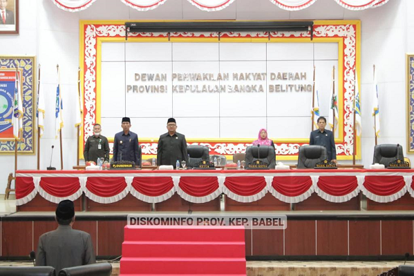 Pj Gubernur Suganda Sampaikan 3 Raperda kepada DPRD Provinsi Kepulauan Babel. (Foto: Dok istimewa)