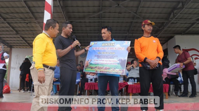 Melalui Gule Kabung, Pemprov Babel Serahkan 20 Ekor Sapi untuk Belitung Timur. (Foto: Dok istimewa)