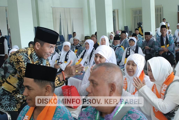 80 Calon Jemaah Haji Tambahan Asal Bangka Belitung Diberangkatkan. (Foto: Diskominfo. Prov. Kep. Babel)