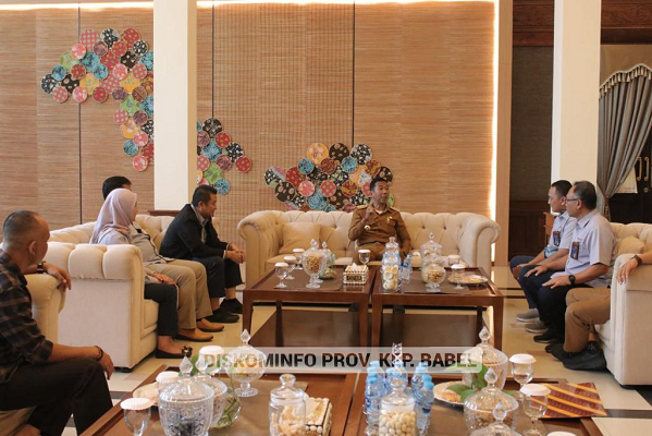 Pj Gubernur Suganda Ajak PT Timah Kolaborasi Turunkan Stunting di Babel. (Foto: Diskominfo. Kep. Babel)