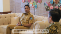 Pj Gubernur Suganda Audiensi dengan Kepala OJK Sumbagsel. (Foto: Diskominfo. Prov.Kep.Babel)