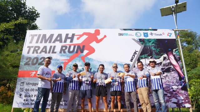 Dukung Wisata Bukit Pinteir, PT Timah Tbk Gelar 'Timah Trail Run 2023"