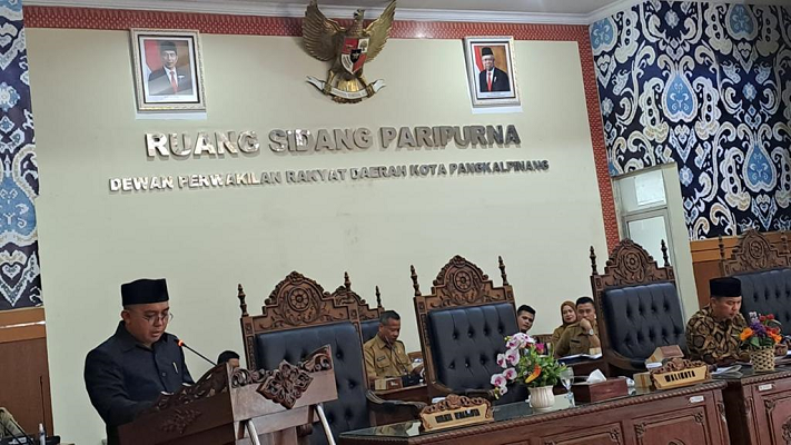 Wali Kota Pangkalpinang Hadiri Rapat Paripurna Ke-15 Masa Persidangan III tahun 2023. (Foto: Dok istimewa)