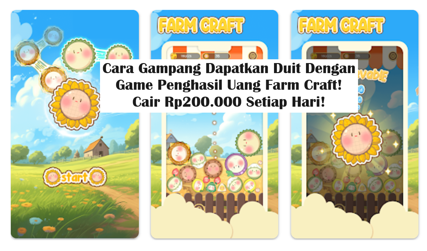 Cara Gampang Dapatkan Duit Dengan Game Penghasil Uang Farm Craft! Cair Rp200.000 Setiap Hari!