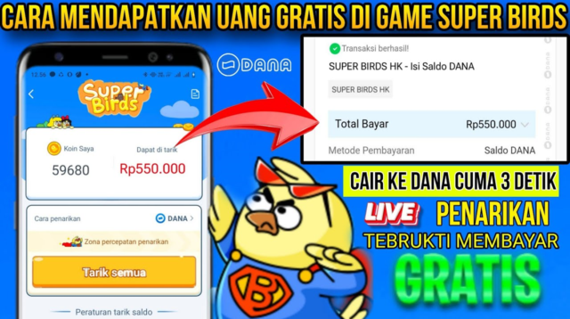 Gacor Gais!! Cuan Rp500.000 Dalam 3 Detik dengan Main Game Penghasil Uang Super Bird! Terbukti Membayar!