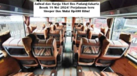 Jadwal dan Harga Tiket Bus Padang-Jakarta Besok 18 Mei 2024! Perjalanan Seru Sleeper bus Mulai Rp400 Ribu!