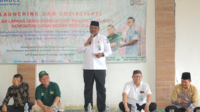 Pj Gubernur Babel Safrizal Memberi Sambutan diacara Pembukaan Sosialisasi SL-GAP Cabai Merah Keriting
