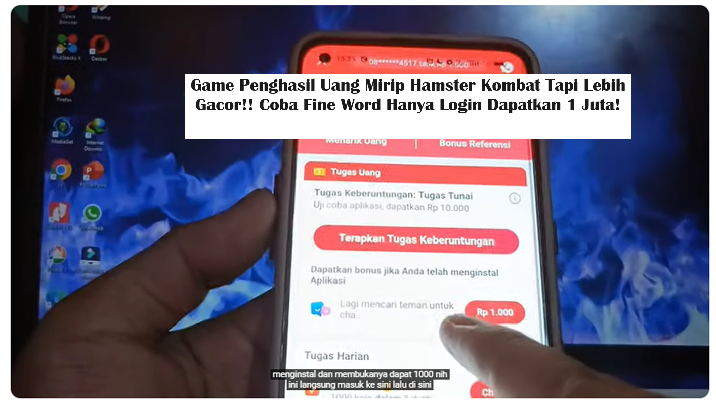 Game Penghasil Uang Mirip Hamster Kombat Tapi Lebih Gacor!! Coba Fine Word Hanya Login Dapatkan 1 Juta! (Foto: YT Herz Id)