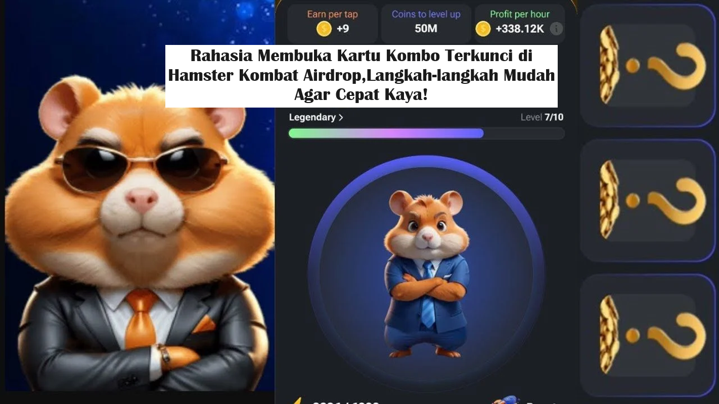 Rahasia Membuka Kartu Kombo Terkunci di Hamster Kombat Airdrop,Langkah-langkah Mudah Agar Cepat Kaya! (Foto: Kabar Pangandaran)