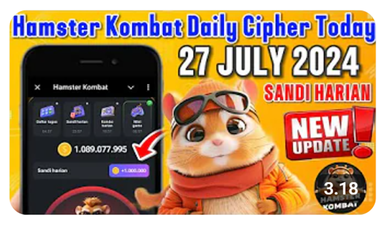 RILIS TERBARU! Sandi Harian Game Penghasil Uang Hamster Kombat Hari Ini, Dapatkan 5 Juta Koin Dengan Cepat!