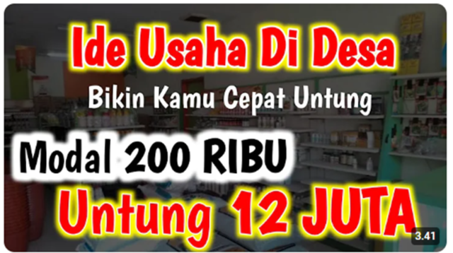 Tiga Ide Bisnis di Desa yang Terbukti Menghasilkan Ribuan Rupiah Setiap Hari, Bahkan No. 3 Bisa Untung Rp400 Ribu Sehari!