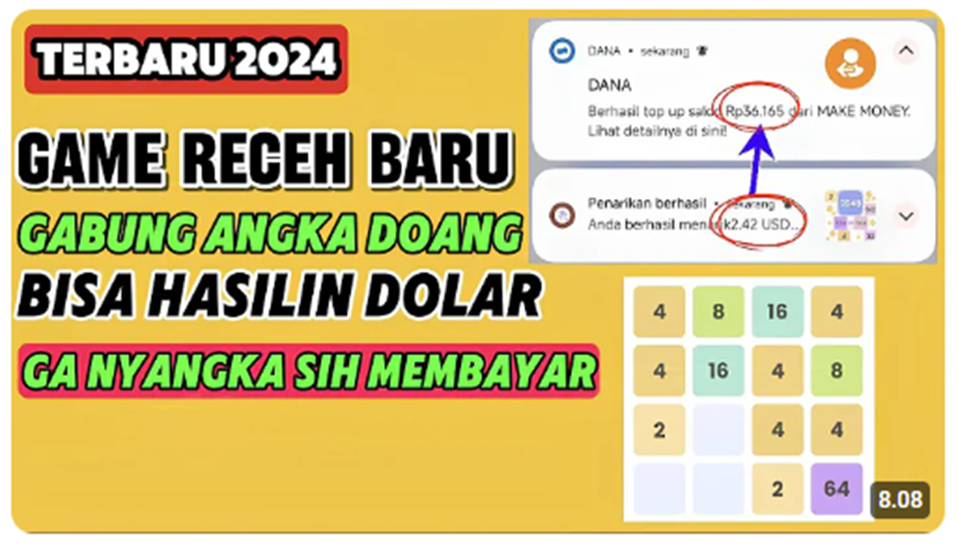 Buktikan Sendiri! 2048 Merge, Aplikasi Penghasil Uang yang Membayar Dolar!