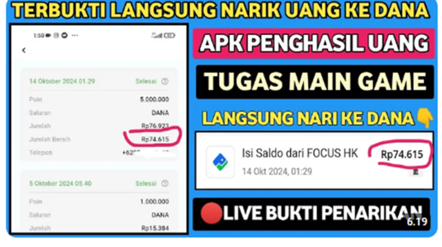 Game Penghasil Uang Terbukti Membayar! Hanya Main Game Dibayar Hingga Rp75 Ribu!